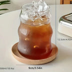 Glass Tumbler Set Borosilicate Ribbed Non-Slip Set of 4