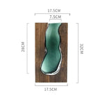 Glass Vase Handcrafted Live Edge Wood Rim
