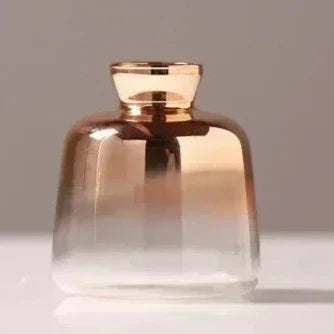 Glass Vase Rose Gold Gradient Compact