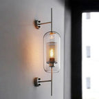 Glass Wall Lamp Cylinder Or Ball Gold Or Chrome