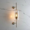 Glass Wall Lamp Cylinder Or Ball Gold Or Chrome