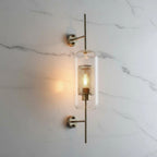Glass Wall Lamp Cylinder Or Ball Gold Or Chrome