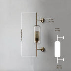 Glass Wall Lamp Cylinder Or Ball Gold Or Chrome