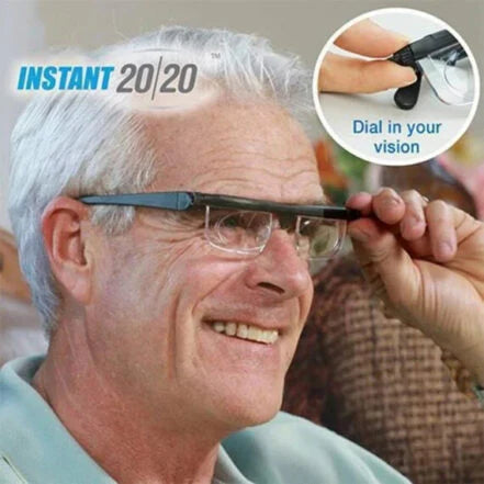 Glasses Adjustable Focus Rotating Dial Lightweight No Prescription