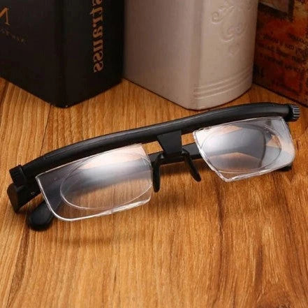 Glasses Adjustable Focus Rotating Dial Lightweight No Prescription