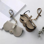 Glasses Case Slim PU Leather Drawstring Closure