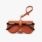 Glasses Case Slim PU Leather Drawstring Closure