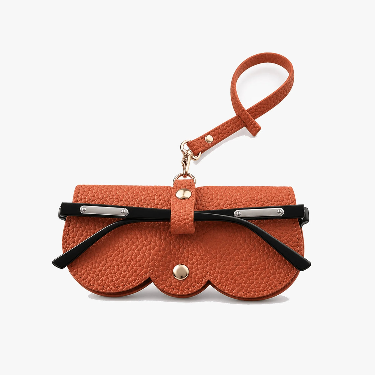 Glasses Case Slim PU Leather Drawstring Closure
