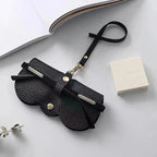 Glasses Case Soft-Lined Faux Leather Snap Closure