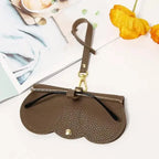 Glasses Case Soft-Lined Faux Leather Snap Closure