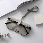 Glasses Case Soft-Lined Faux Leather Snap Closure