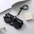 Glasses Case Synthetic Leather Snap Closure Soft Lining