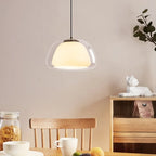 Globe Pendant Lamp Hand-Blown Glass Adjustable Cable