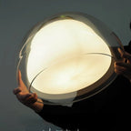 Globe Pendant Lamp Hand-Blown Glass Adjustable Cable
