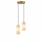 Globe Pendant Light Natural Alabaster Shade Brass Finish