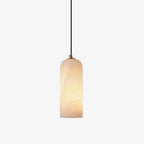 Globe Pendant Light Natural Alabaster Shade Brass Finish