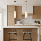 Globe Pendant Light Natural Alabaster Shade Brass Finish