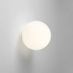 Globe Wall Sconce Integrated LED Frosted Glass