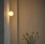 Globe Wall Sconce Integrated LED Frosted Glass