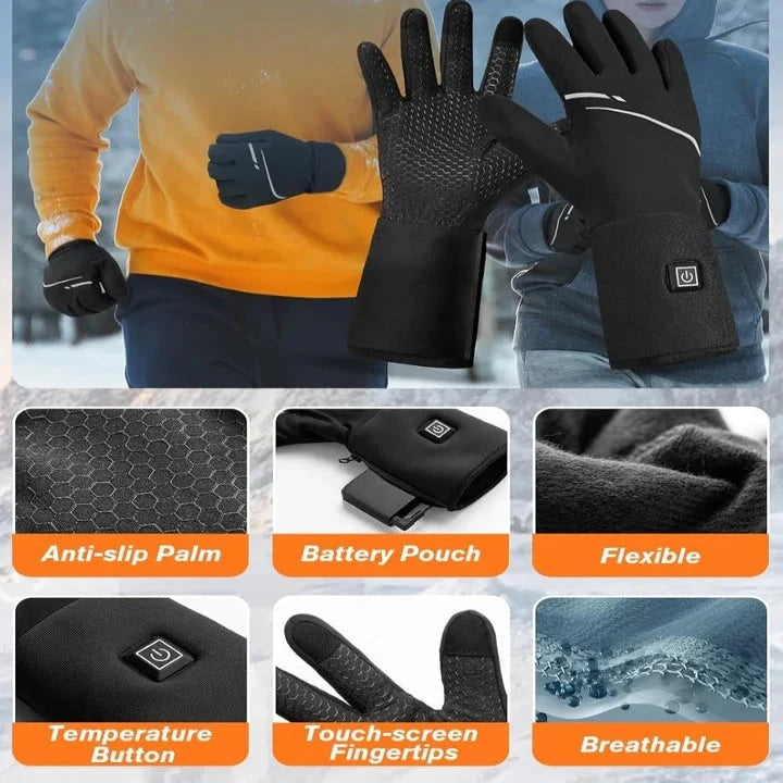 Glove Liners Rechargeable Adjustable Heat Slim Fit