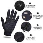 Gloves Fleece-Lined Touchscreen-Compatible Nonslip Grip