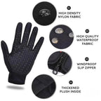 Gloves Insulated Conductive Threads Textured Grip