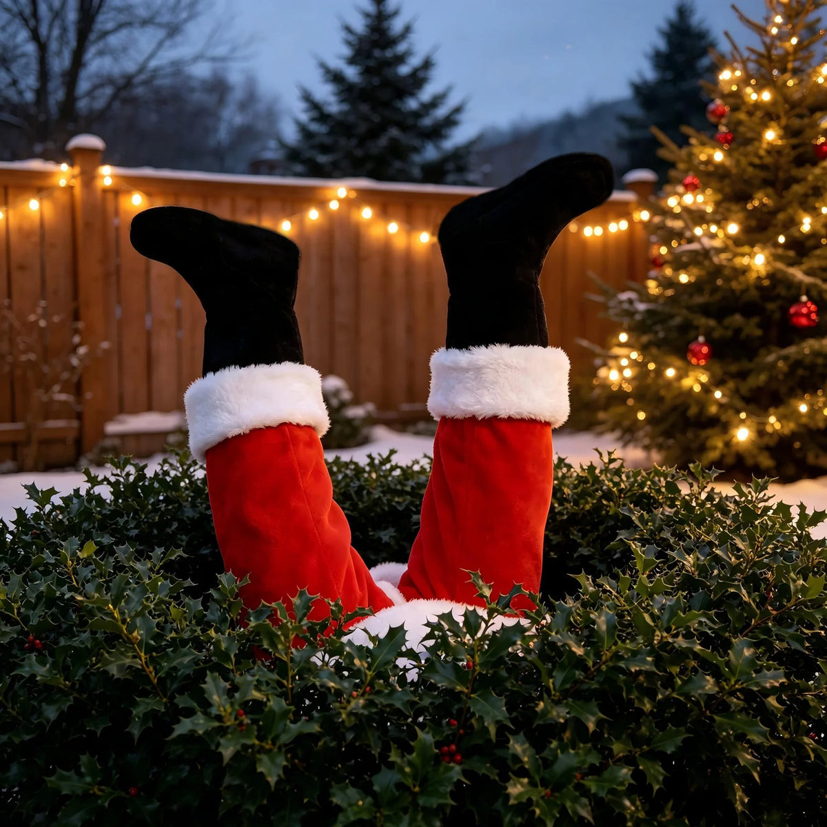 Gloves Plush Warm Santa Design One Size Fits Most