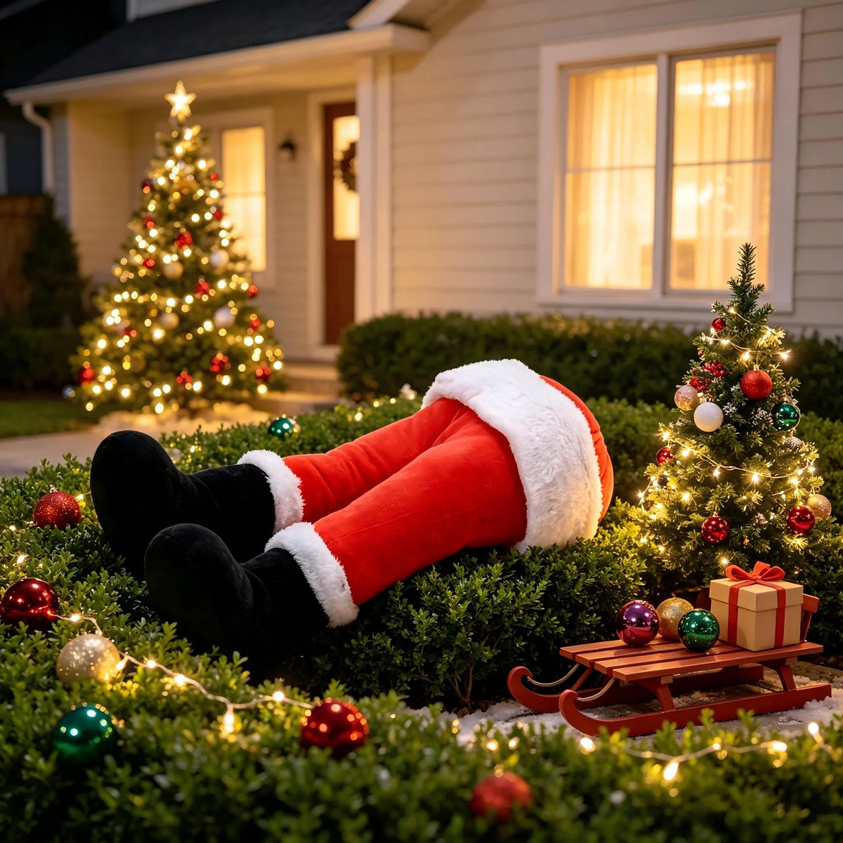 Gloves Plush Warm Santa Design One Size Fits Most