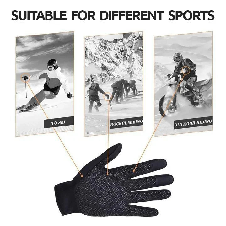 Gloves Touchscreen Insulated Fleece Anti-Slip Palm