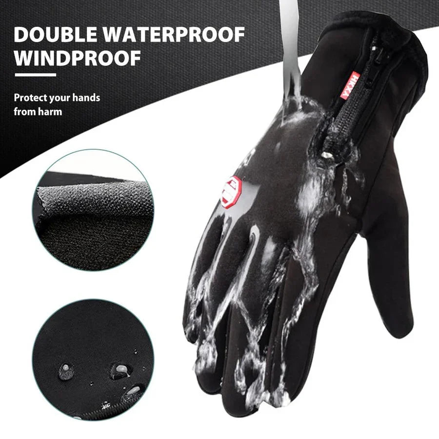 Gloves Touchscreen Insulated Fleece Anti-Slip Palm