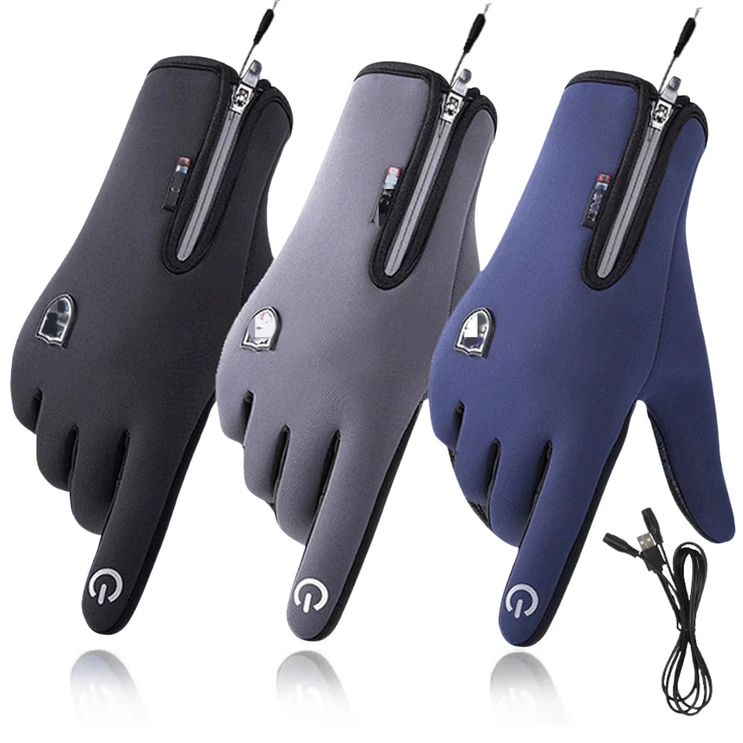 Gloves USB Heated Adjustable Waterproof & Windproof Touchscreen
