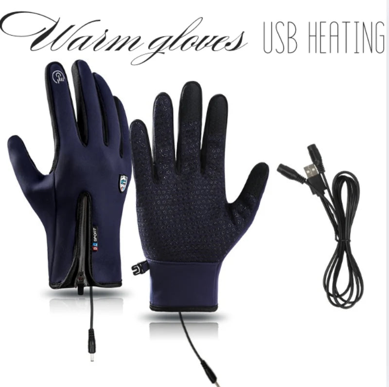 Gloves USB Heated Adjustable Waterproof & Windproof Touchscreen