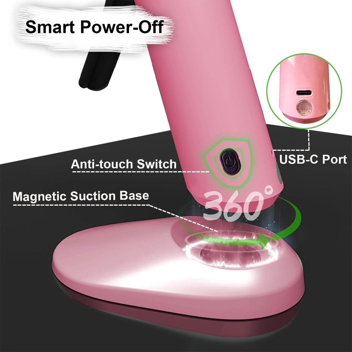 Glue Gun Cordless Rechargeable Anti-Drip Magnetic Base