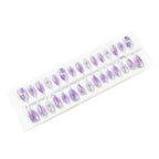 Glue-On Nail Set Intricate Floral Design Reusable
