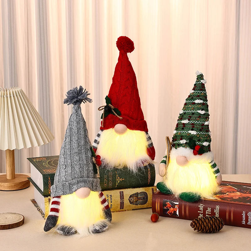 Gnome Lamp Knitted Hat Plug-In Warm White LED