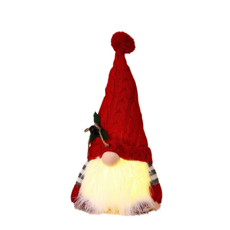 Gnome Lamp Knitted Hat Plug-In Warm White LED