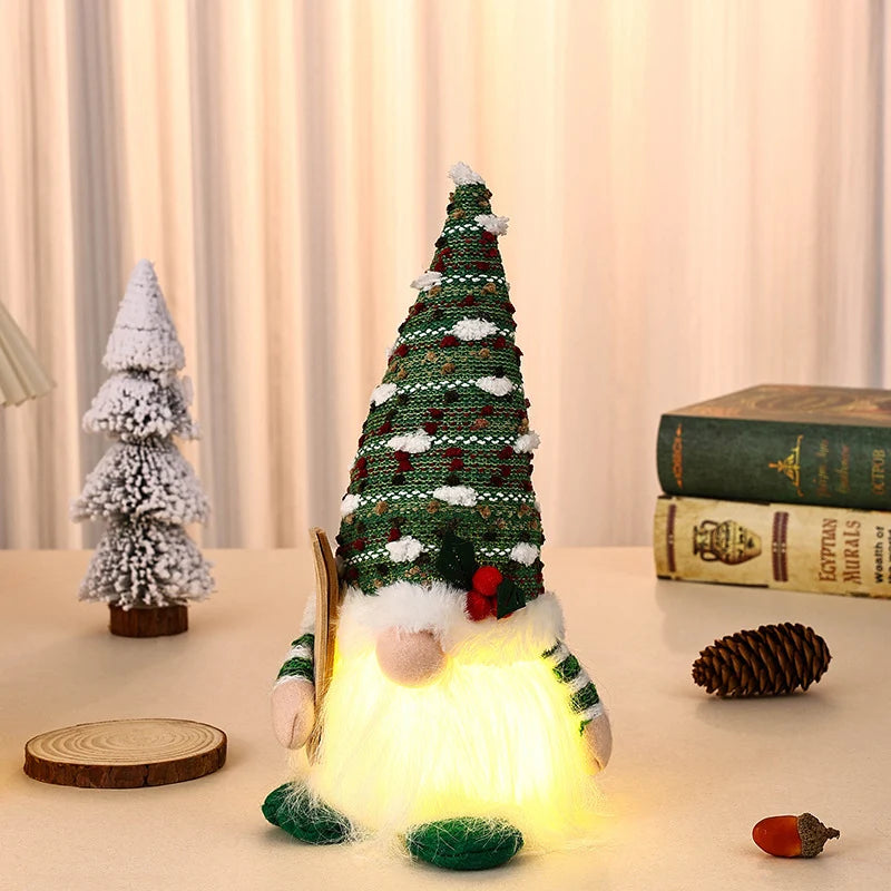Gnome Lamp Knitted Hat Plug-In Warm White LED