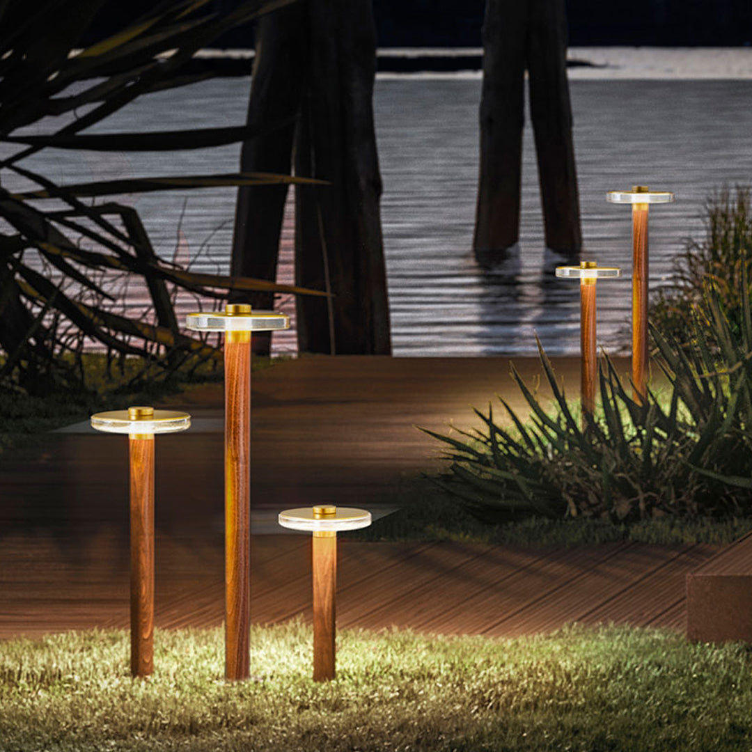 Gold-Finish Die-Cast Aluminum Path Light (Hardwired, IP65)