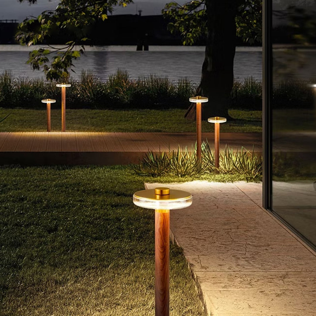 Gold-Finish Die-Cast Aluminum Path Light (Hardwired, IP65)