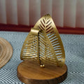 Gold-Finish Iron Leaf Tissue Holder