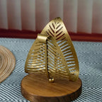 Gold-Finish Iron Leaf Tissue Holder