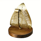 Gold-Finish Iron Leaf Tissue Holder