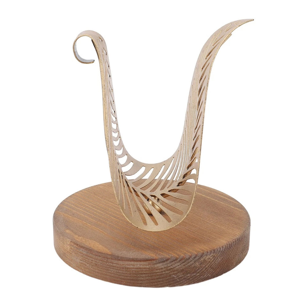 Gold-Finish Iron Leaf Tissue Holder