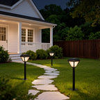 Gold-Rubbed Copper Solar Path Light (Integrated LED)