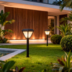 Gold-Rubbed Copper Solar Path Light (Integrated LED)