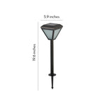 Gold-Rubbed Copper Solar Path Light (Integrated LED)