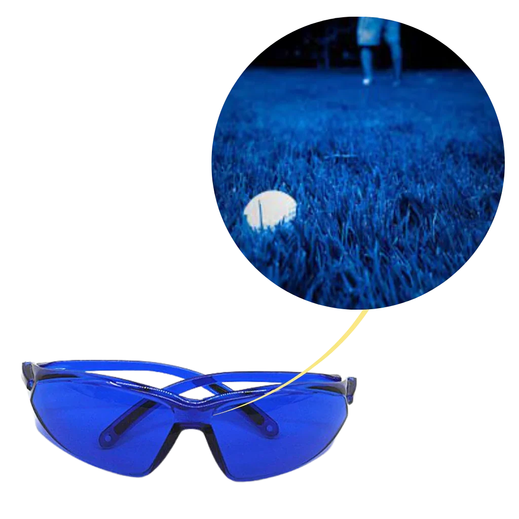 Golf Ball-Finding Glasses Blue Contrast Lenses Polycarbonate Frame
