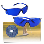 Golf Ball-Finding Glasses Blue Contrast Lenses Polycarbonate Frame