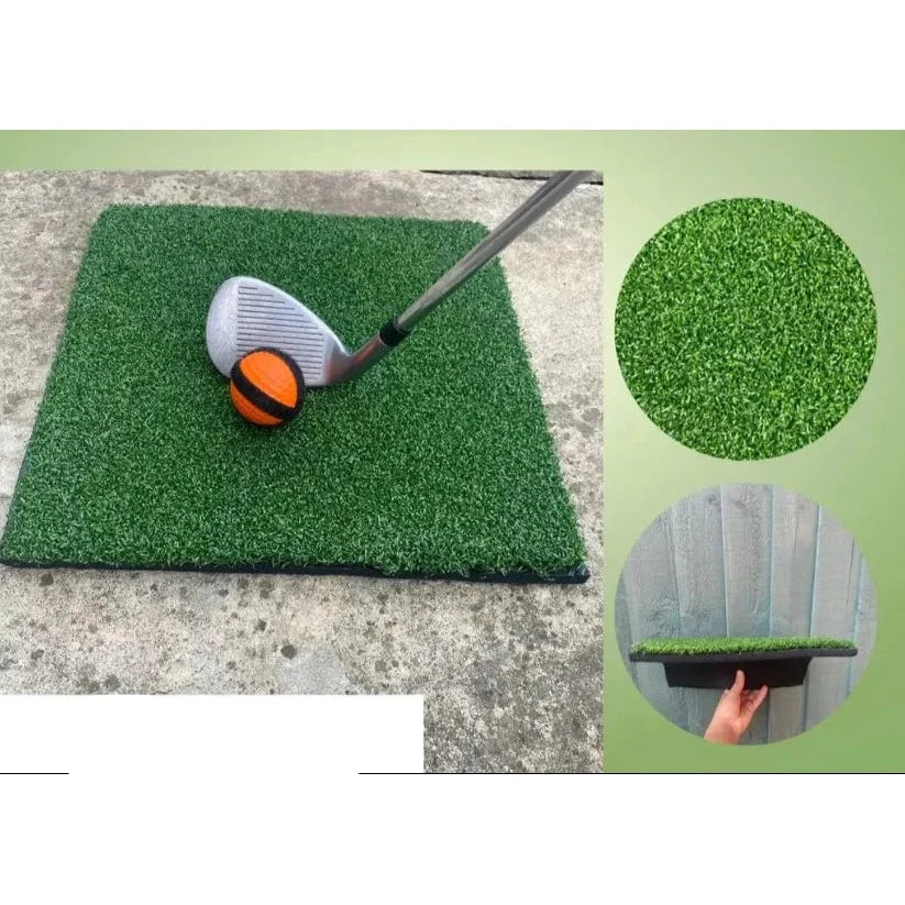 Golf Chipping Mat Portable Foldable 16 Sticky Balls