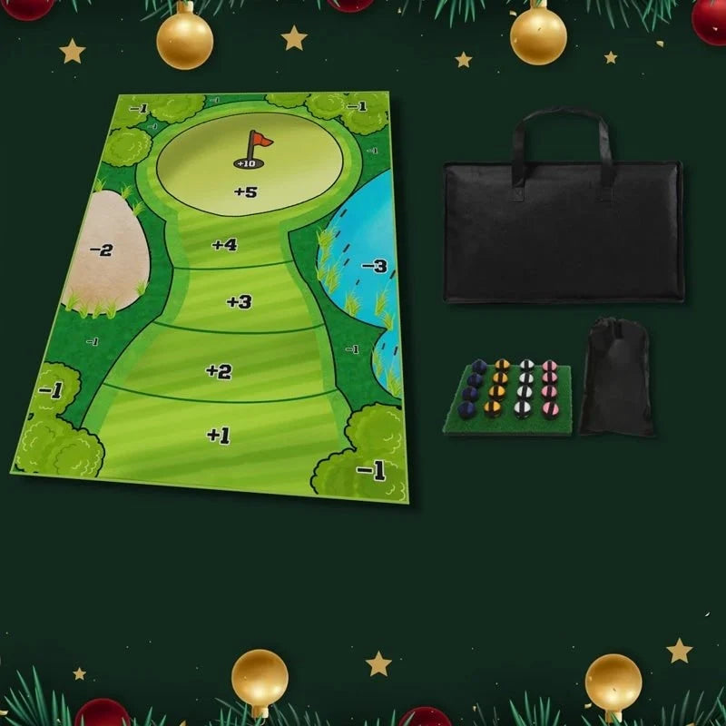 Golf Chipping Mat Portable Foldable 16 Sticky Balls